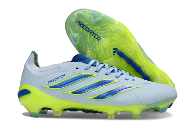 Adidas Predator 26 Elite FG Firm Ground Soccer Cleats - Blue/Electric Lime/Azure