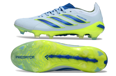 Adidas Predator 26 Elite FG Firm Ground Soccer Cleats - Blue/Electric Lime/Azure