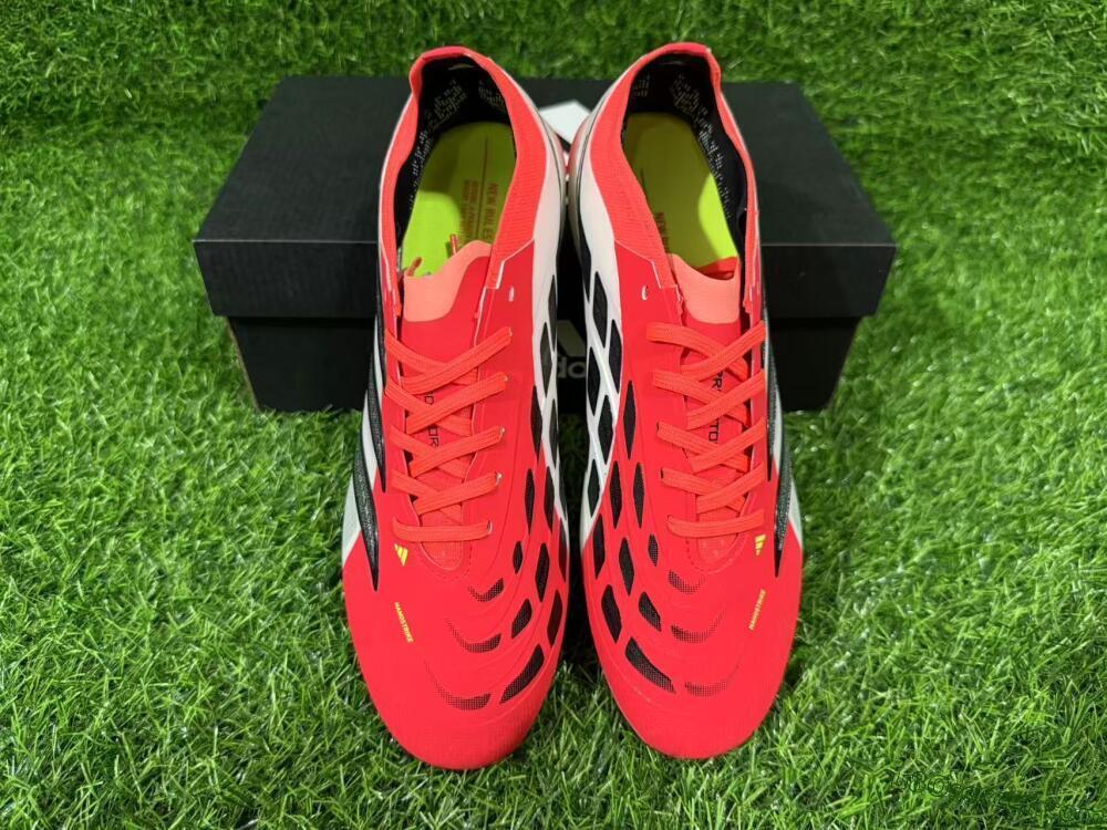 Adidas Predator 26 Elite FG Firm Ground Soccer Cleats - Red/Bright Red/White Fusion