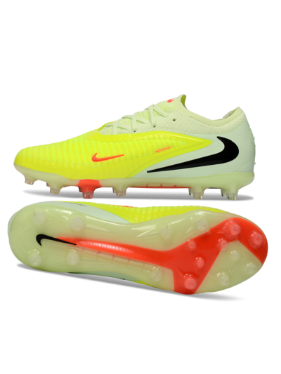 Nike Phantom 6 Elite Low FG Firm Ground Soccer Cleats - Yellow/Neon Yellow/Coral Orange