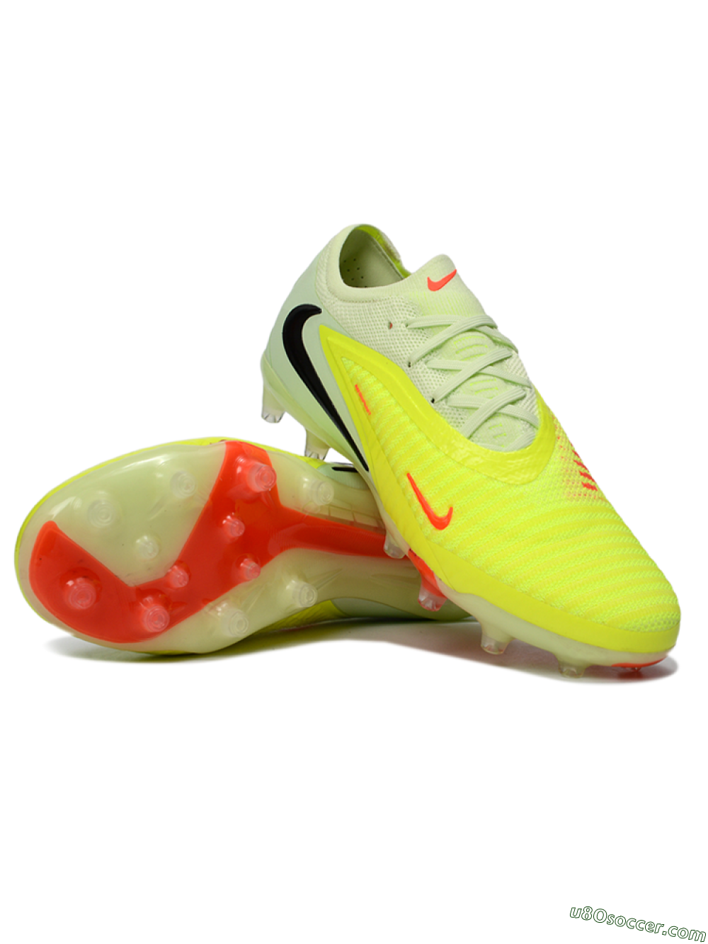 Nike Phantom 6 Elite Low FG Firm Ground Soccer Cleats - Yellow/Neon Yellow/Coral Orange 3