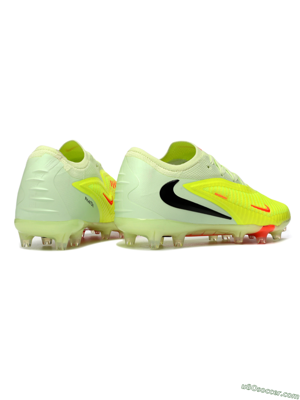 Nike Phantom 6 Elite Low FG Firm Ground Soccer Cleats - Yellow/Neon Yellow/Coral Orange 6