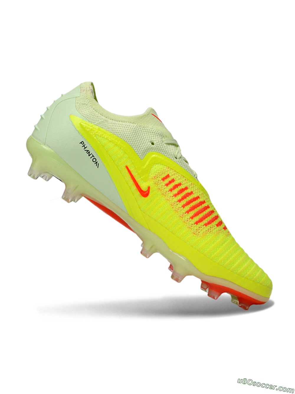Nike Phantom 6 Elite Low FG Firm Ground Soccer Cleats - Yellow/Neon Yellow/Coral Orange 4