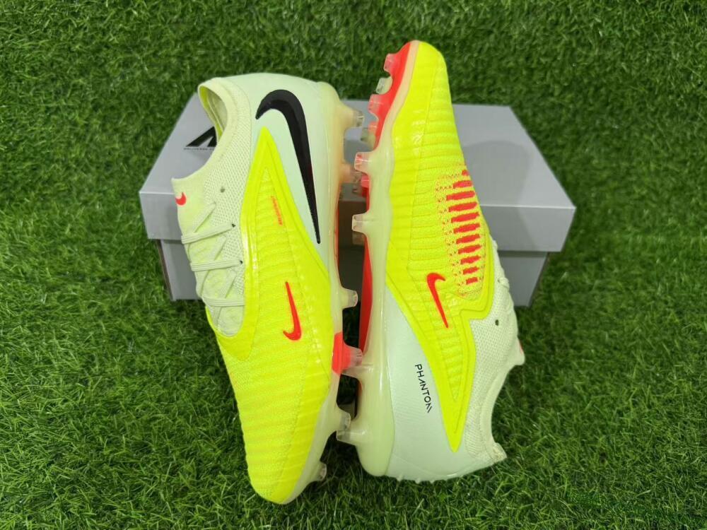 Nike Phantom 6 Elite Low FG Firm Ground Soccer Cleats - Yellow/Neon Yellow/Coral Orange