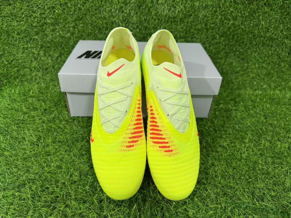 Nike Phantom 6 Elite Low FG Firm Ground Soccer Cleats - Yellow/Neon Yellow/Coral Orange