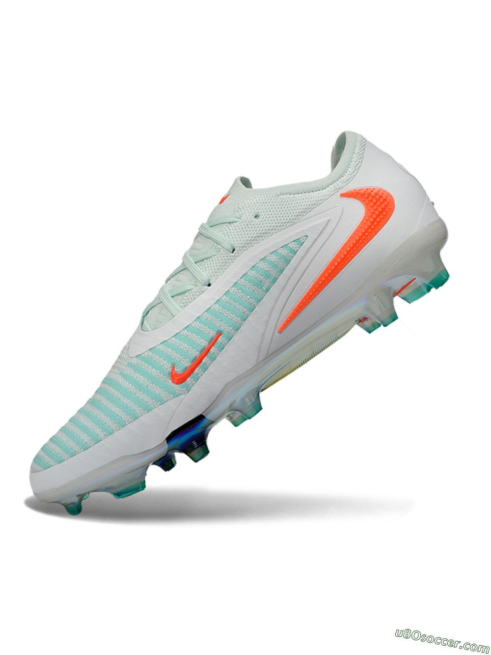 Nike Phantom 6 Elite Low FG Firm Ground Soccer Cleats - Mint/Coral Glow/White Pearl 5