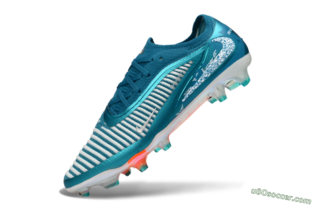 Nike Phantom 6 Elite Low FG Firm Ground Soccer Cleats - Teal/Ocean Blue/White 5