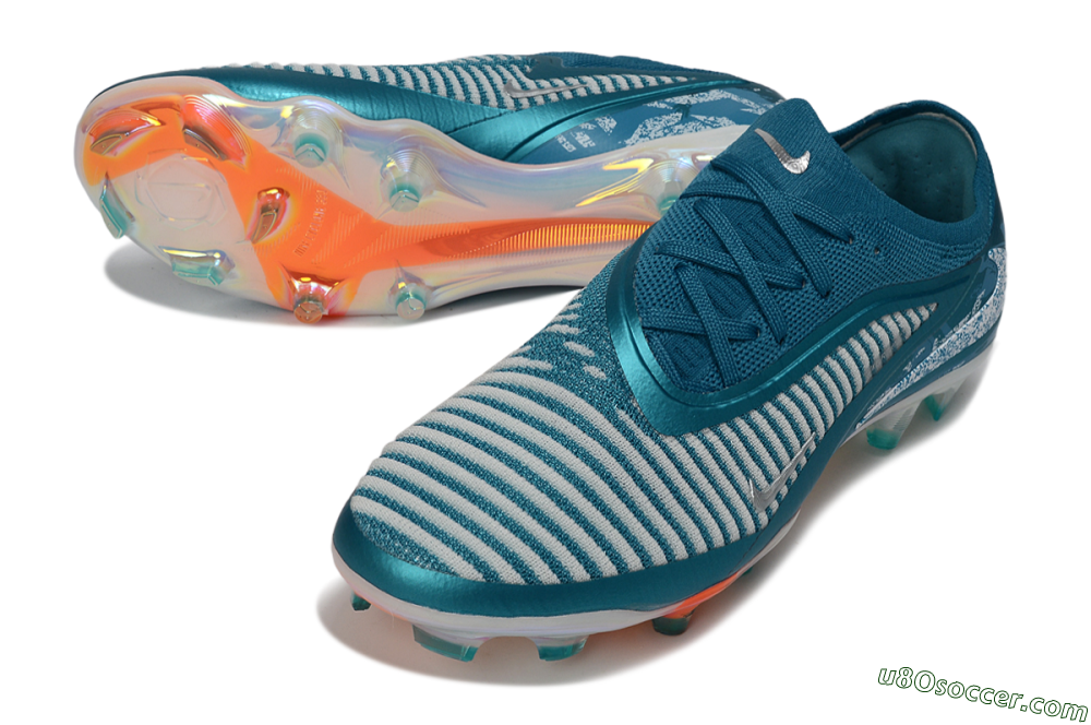 Nike Phantom 6 Elite Low FG Firm Ground Soccer Cleats - Teal/Ocean Blue/White 3