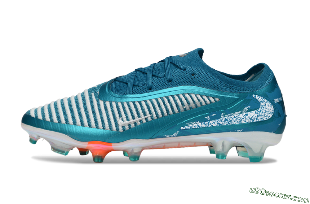 Nike Phantom 6 Elite Low FG Firm Ground Soccer Cleats - Teal/Ocean Blue/White 2