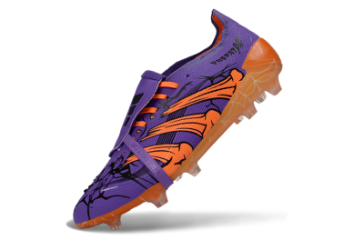 UFL x Adidas Predator 25 Elite Fold-Over Tongue FG Firm Ground Soccer Cleats - Purple/Burnt Orange/Spider Black