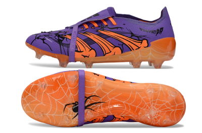 UFL x Adidas Predator 25 Elite Fold-Over Tongue FG Firm Ground Soccer Cleats - Purple/Burnt Orange/Spider Black