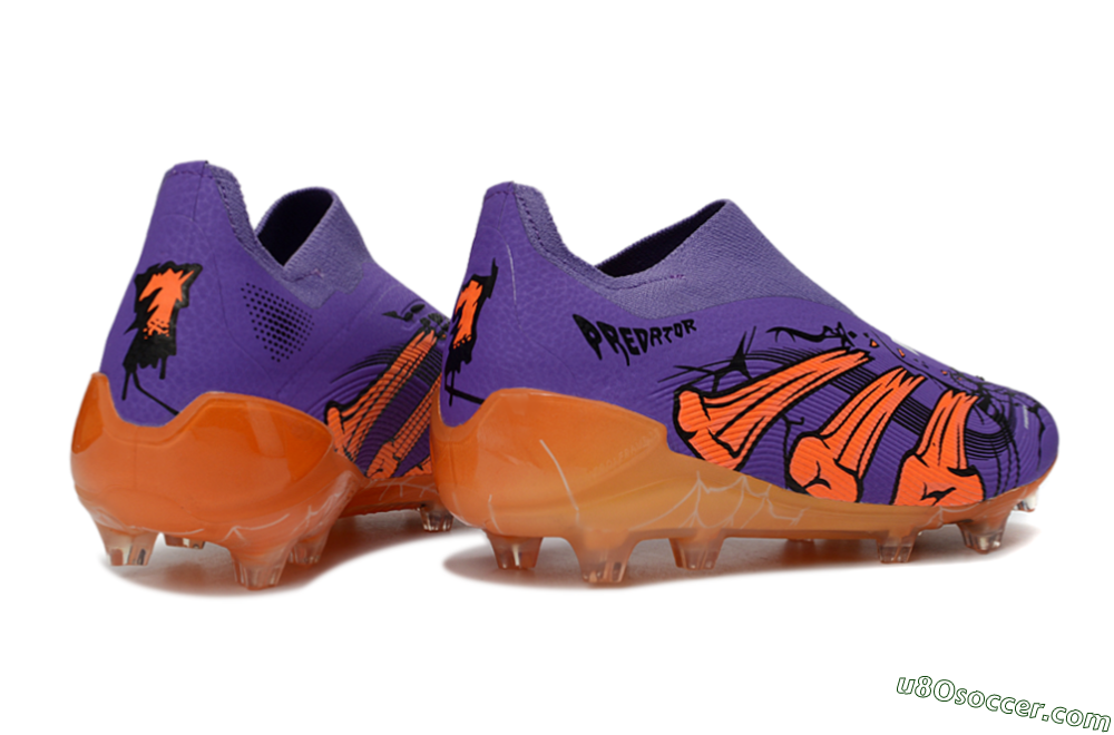 UFL x Adidas Predator 25 Elite FG Firm Ground Soccer Cleats - Purple/Vibrant Orange/Deep Purple 6