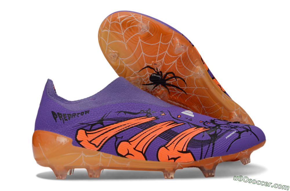 UFL x Adidas Predator 25 Elite FG Firm Ground Soccer Cleats - Purple/Vibrant Orange/Deep Purple 1