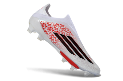 Adidas F50+ Elite Lightstrike Pro Laceless FG Firm Ground Soccer Cleats - White/Rose Red/Black