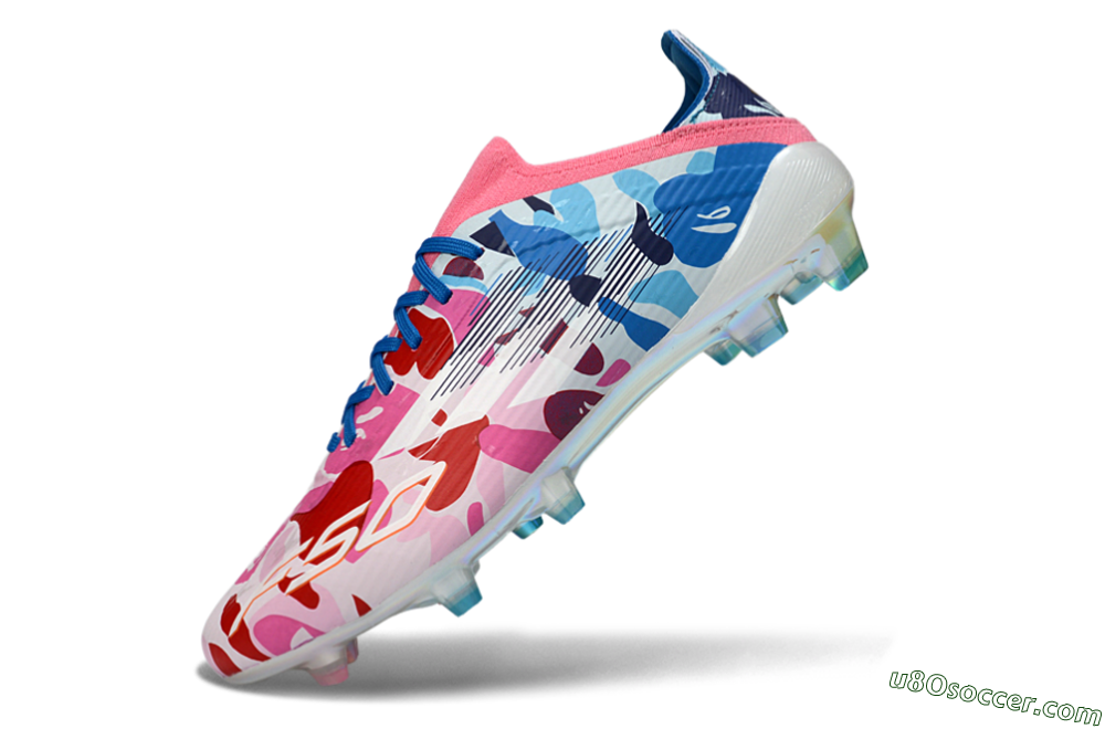Adidas F50 Elite FG Firm Ground Soccer Cleats - Pink/Blue Camo/Pink Splash 6