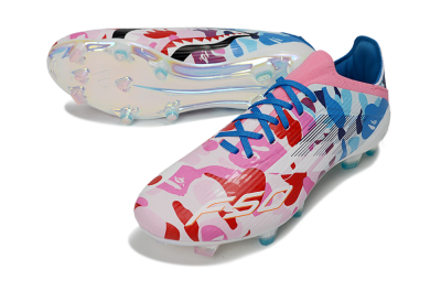 Adidas F50 Elite FG Firm Ground Soccer Cleats - Pink/Blue Camo/Pink Splash