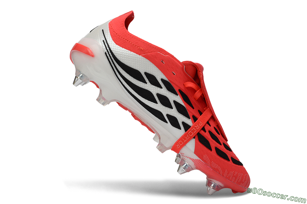 Adidas Predator 26 Elite Fold-Over Tongue SG Soft Ground Soccer Cleats - Red/Bright Red/Black 4