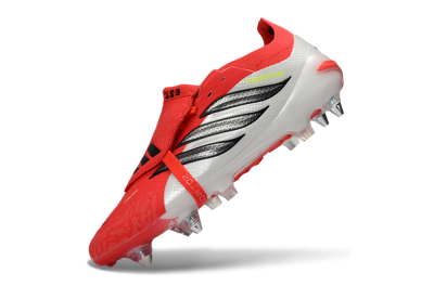 Adidas Predator 26 Elite Fold-Over Tongue SG Soft Ground Soccer Cleats - Red/Bright Red/Black