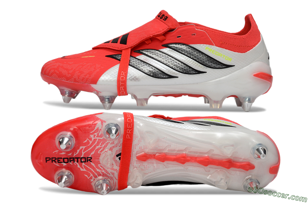 Adidas Predator 26 Elite Fold-Over Tongue SG Soft Ground Soccer Cleats - Red/Bright Red/Black 0