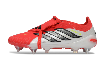Adidas Predator 26 Elite Fold-Over Tongue SG Soft Ground Soccer Cleats - Red/Bright Red/Black
