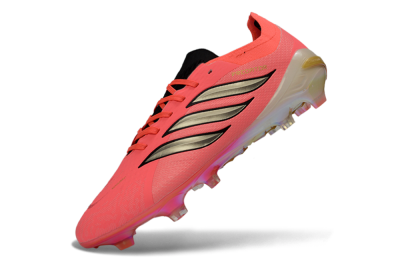Adidas Predator 26 Elite FG Firm Ground Soccer Cleats - Pink/Neon Pink/Golden Accents