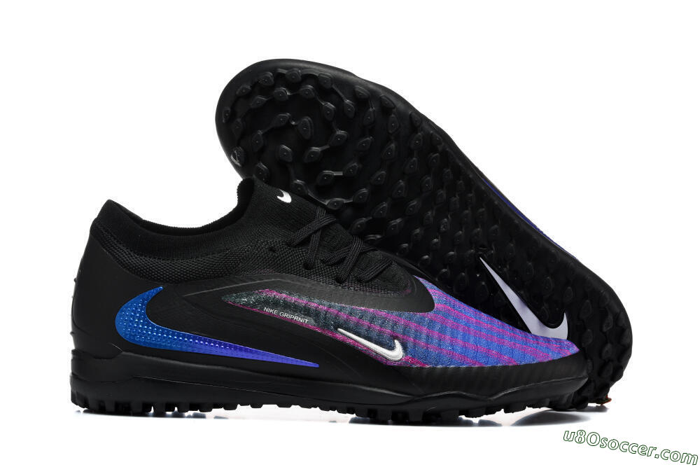 Nike Phantom 6 Elite Low TF Artificial Turf Soccer Shoes - Black/Royal Blue/Magenta 1