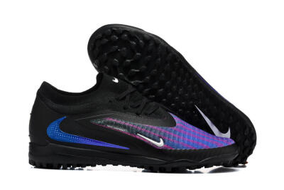 Nike Phantom 6 Elite Low TF Artificial Turf Soccer Shoes - Black/Royal Blue/Magenta