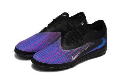 Nike Phantom 6 Elite Low TF Artificial Turf Soccer Shoes - Black/Royal Blue/Magenta