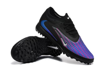 Nike Phantom 6 Elite Low TF Artificial Turf Soccer Shoes - Black/Royal Blue/Magenta
