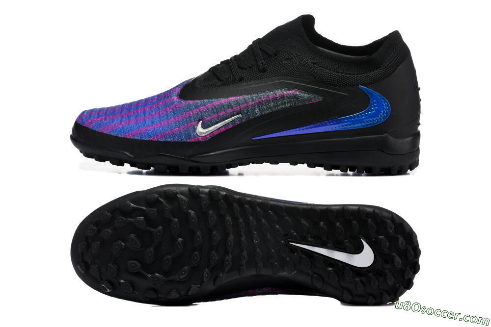 Nike Phantom 6 Elite Low TF Artificial Turf Soccer Shoes - Black/Royal Blue/Magenta 0