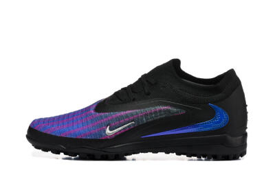 Nike Phantom 6 Elite Low TF Artificial Turf Soccer Shoes - Black/Royal Blue/Magenta