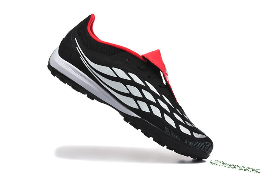 Adidas Predator 26 Elite Fold-Over Tongue TF Artificial Turf Soccer Shoes - Black/Electric Pink/White 7