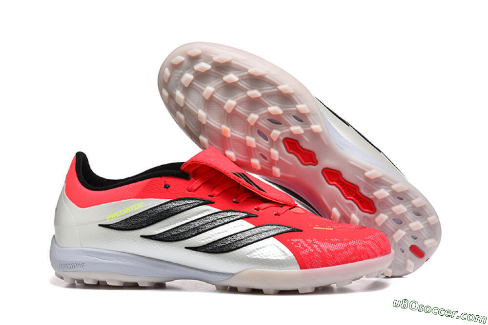 Adidas Predator 26 Elite Fold-Over Tongue TF Artificial Turf Soccer Shoes - Red/Electric Red/Black 1