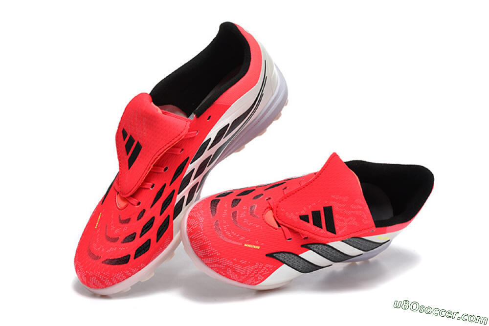 Adidas Predator 26 Elite Fold-Over Tongue TF Artificial Turf Soccer Shoes - Red/Electric Red/Black 6