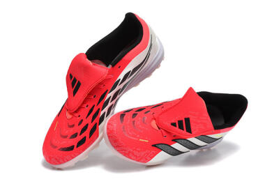 Adidas Predator 26 Elite Fold-Over Tongue TF Artificial Turf Soccer Shoes - Red/Electric Red/Black