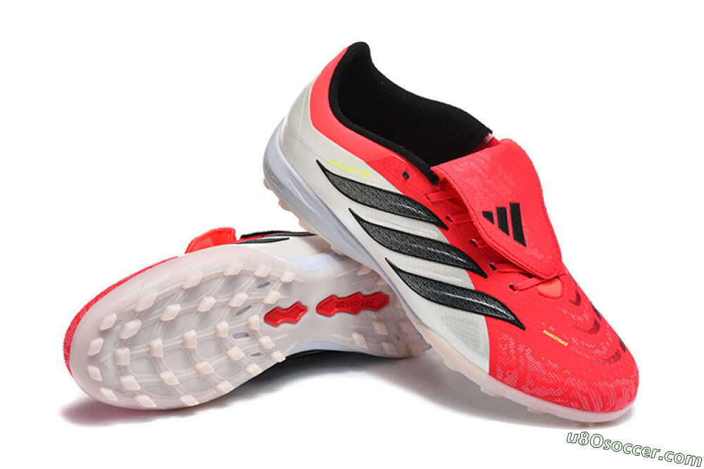 Adidas Predator 26 Elite Fold-Over Tongue TF Artificial Turf Soccer Shoes - Red/Electric Red/Black 4