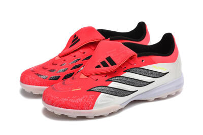 Adidas Predator 26 Elite Fold-Over Tongue TF Artificial Turf Soccer Shoes - Red/Electric Red/Black