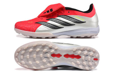 Adidas Predator 26 Elite Fold-Over Tongue TF Artificial Turf Soccer Shoes - Red/Electric Red/Black
