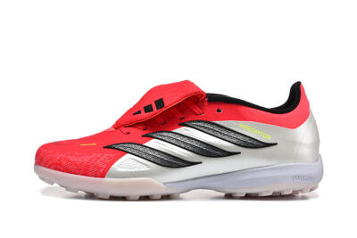 Adidas Predator 26 Elite Fold-Over Tongue TF Artificial Turf Soccer Shoes - Red/Electric Red/Black