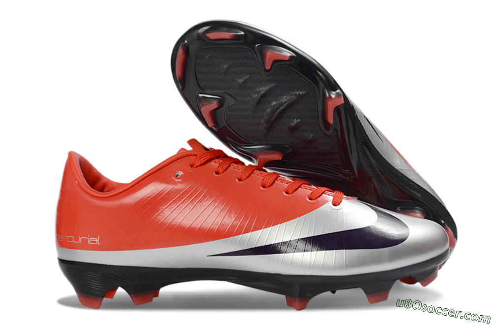 Nike Air Zoom Mercurial Vapor Superfly 1 CR7 2026 World Cup FG Firm Ground Soccer Cleats - Orange/Dynamic Sunset/Metallic Silver 1