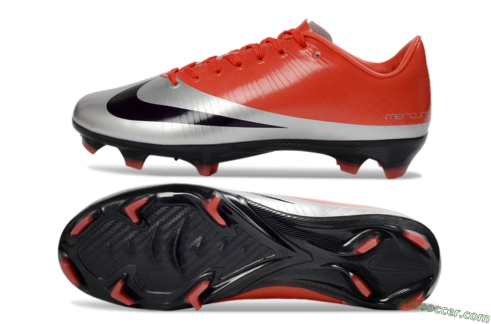 Nike Air Zoom Mercurial Vapor Superfly 1 CR7 2026 World Cup FG Firm Ground Soccer Cleats - Orange/Dynamic Sunset/Metallic Silver 0