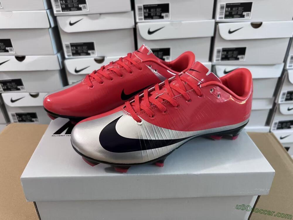 Nike Air Zoom Mercurial Vapor Superfly 1 CR7 2026 World Cup FG Firm Ground Soccer Cleats - Orange/Dynamic Sunset/Metallic Silver