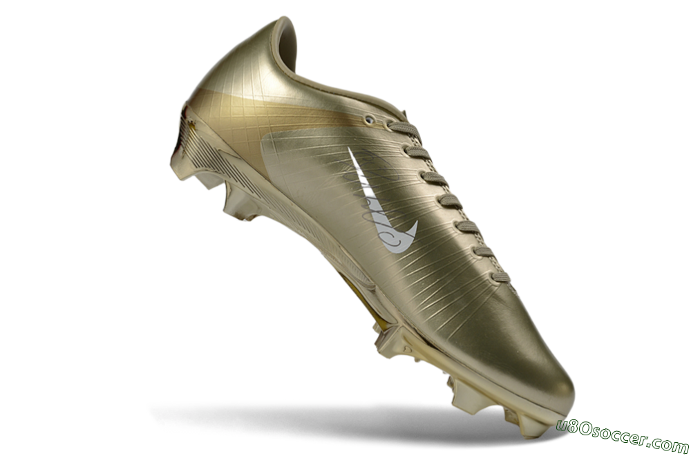 Nike Air Zoom Mercurial Vapor Superfly 1 CR7 2026 World Cup FG Firm Ground Soccer Cleats - Gold/Metallic Gold/White 4