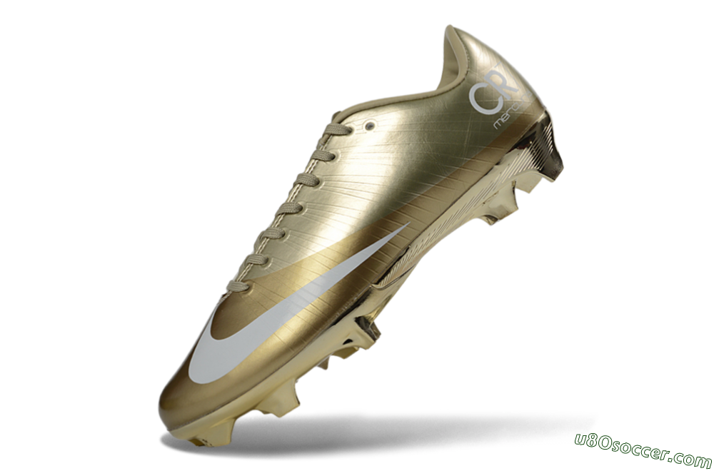 Nike Air Zoom Mercurial Vapor Superfly 1 CR7 2026 World Cup FG Firm Ground Soccer Cleats - Gold/Metallic Gold/White 5