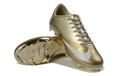 Nike Air Zoom Mercurial Vapor Superfly 1 CR7 2026 World Cup FG Firm Ground Soccer Cleats - Gold/Metallic Gold/White