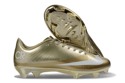 Nike Air Zoom Mercurial Vapor Superfly 1 CR7 2026 World Cup FG Firm Ground Soccer Cleats - Gold/Metallic Gold/White