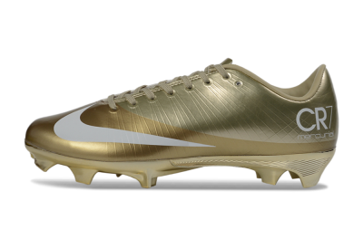 Nike Air Zoom Mercurial Vapor Superfly 1 CR7 2026 World Cup FG Firm Ground Soccer Cleats - Gold/Metallic Gold/White