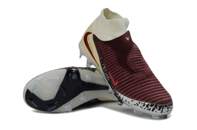 Nike Phantom 6 Elite High FG Firm Ground Soccer Cleats - Red/Crimson Fusion/Soft Cream
