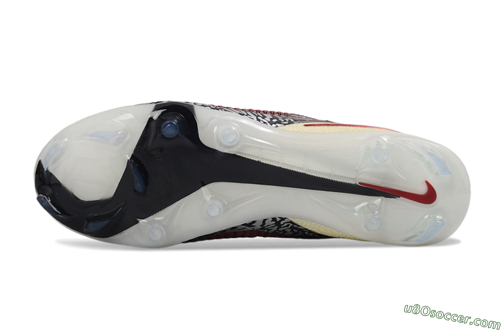 Nike Phantom 6 Elite High FG Firm Ground Soccer Cleats - Red/Crimson Fusion/Soft Cream 6