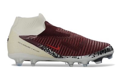 Nike Phantom 6 Elite High FG Firm Ground Soccer Cleats - Red/Crimson Fusion/Soft Cream